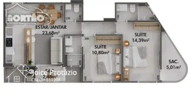 Casa, 3 quartos, 79 m² - Foto 1