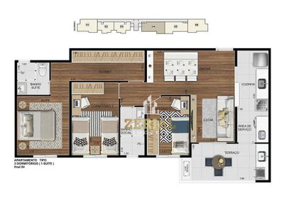 Apartamento, 3 quartos, 75 m² - Foto 3