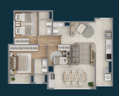 Apartamento, 1 quarto, 38 m² - Foto 2