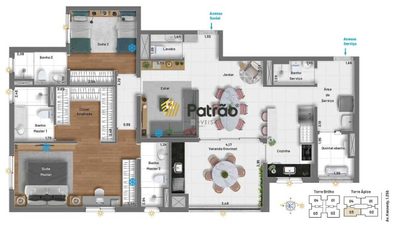 Apartamento, 3 quartos, 124 m² - Foto 3