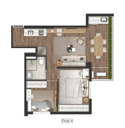 Apartamento, 2 quartos, 50 m² - Foto 1