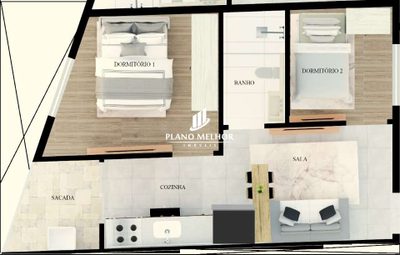 Apartamento, 2 quartos, 34 m² - Foto 5