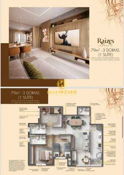 Apartamento, 3 quartos, 79 m² - Foto 1