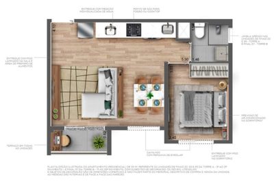 Apartamento, 2 quartos, 35 m² - Foto 4