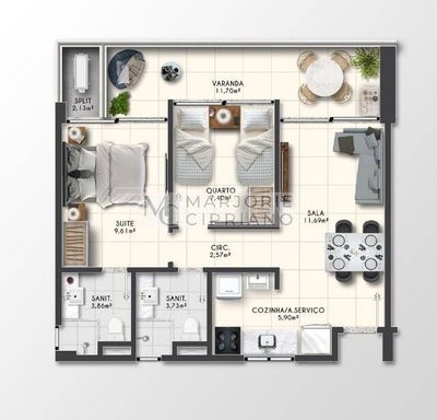 Apartamento, 2 quartos, 57 m² - Foto 4