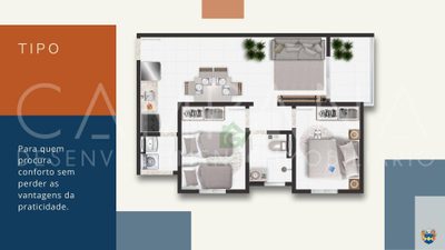 Apartamento, 2 quartos, 58 m² - Foto 3