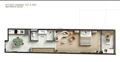 Apartamento, 1 quarto, 52 m² - Foto 4