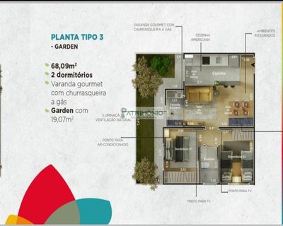 Apartamento, 2 quartos, 49 m² - Foto 3
