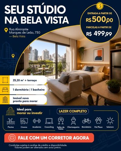 Apartamento, 1 quarto, 25 m² - Foto 1