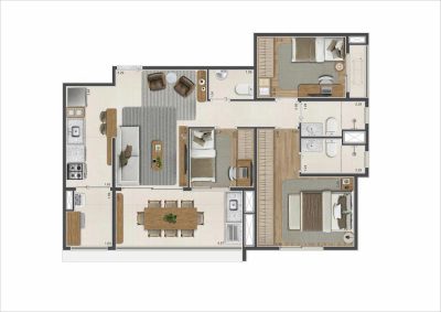 Apartamento, 3 quartos, 75 m² - Foto 2