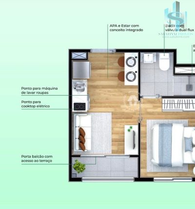 Apartamento, 1 quarto, 35 m² - Foto 5