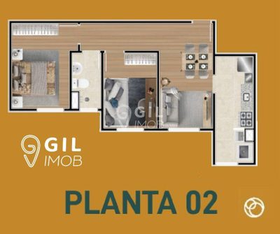 Apartamento, 2 quartos, 52 m² - Foto 2