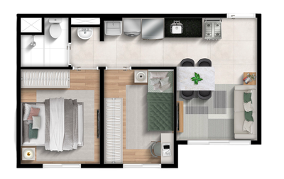 Apartamento, 2 quartos, 35 m² - Foto 5