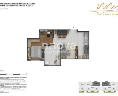 Apartamento, 1 quarto, 41 m² - Foto 1