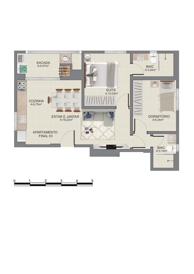 Apartamento, 2 quartos, 69 m² - Foto 3