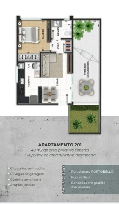 Apartamento, 1 quarto, 40 m² - Foto 5