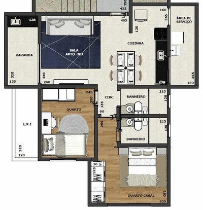 Apartamento, 2 quartos, 137 m² - Foto 3