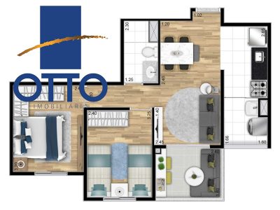 Apartamento, 2 quartos, 50 m² - Foto 2