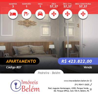 Apartamento, 3 quartos, 57 m² - Foto 1