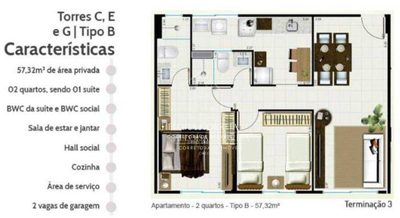 Apartamento, 2 quartos, 54 m² - Foto 1