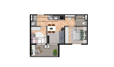Apartamento, 2 quartos, 42 m² - Foto 4