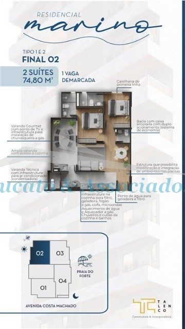 Apartamento, 2 quartos, 74 m² - Foto 2