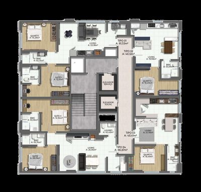 Apartamento, 66 m² - Foto 2