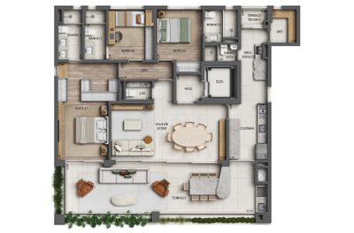Cobertura, 3 quartos, 354 m² - Foto 5