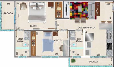 Apartamento, 2 quartos, 54 m² - Foto 2