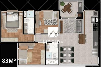Apartamento, 3 quartos, 83 m² - Foto 2