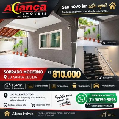 Sobrado, 3 quartos, 154 m² - Foto 1