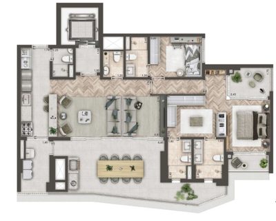 Apartamento, 3 quartos, 141 m² - Foto 3