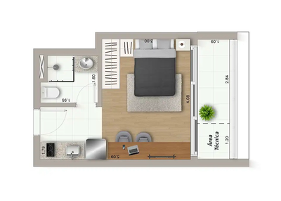 Apartamento, 1 quarto, 28 m² - Foto 4