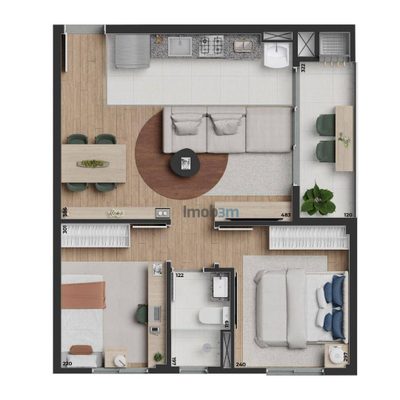 Apartamento, 2 quartos, 34 m² - Foto 3