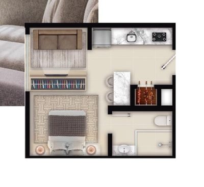 Kitnet-Studio, 37 m² - Foto 3