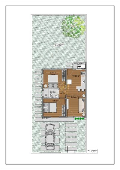 Casa, 2 quartos, 46 m² - Foto 2