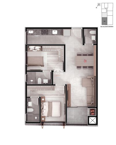 Apartamento, 2 quartos, 79 m² - Foto 3