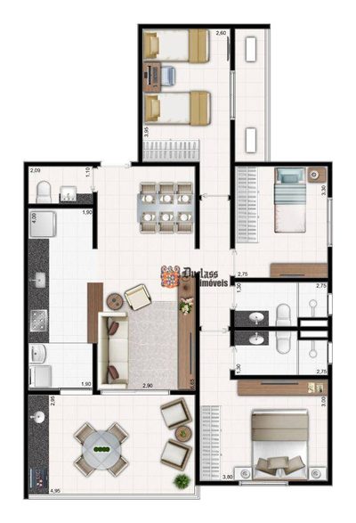 Apartamento, 3 quartos, 105 m² - Foto 3