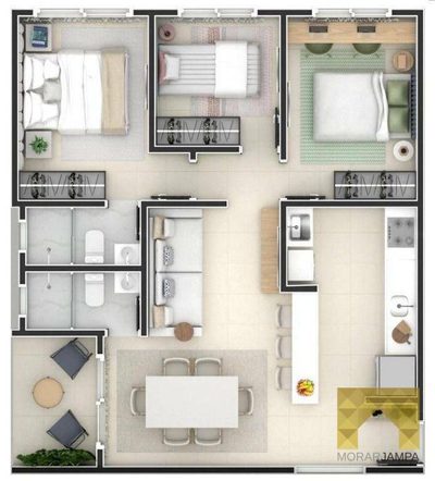 Apartamento, 3 quartos, 74 m² - Foto 2