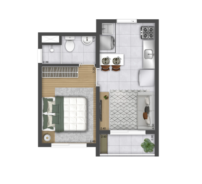 Apartamento, 1 quarto, 27 m² - Foto 5