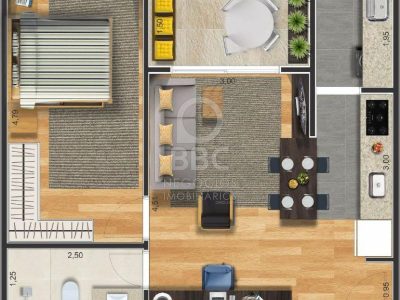 Apartamento, 1 quarto, 46 m² - Foto 3