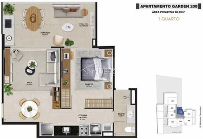 Apartamento, 1 quarto, 61 m² - Foto 4