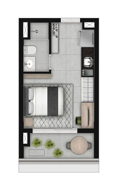 Apartamento, 1 quarto, 25 m² - Foto 5