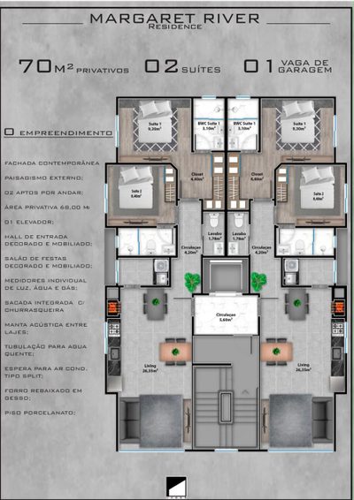 Apartamento, 2 quartos, 70 m² - Foto 5