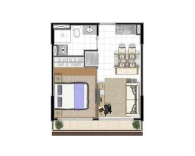 Apartamento, 1 quarto, 32 m² - Foto 2