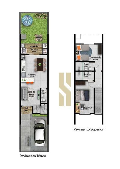 Sobrado, 2 quartos, 68 m² - Foto 3