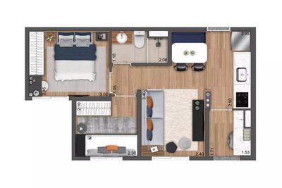 Apartamento, 2 quartos, 39 m² - Foto 5