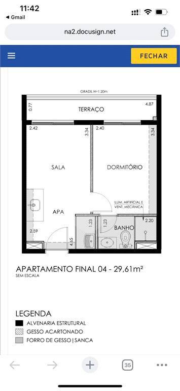 Apartamento, 1 quarto, 29 m² - Foto 2