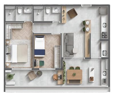 Apartamento, 2 quartos, 68 m² - Foto 4