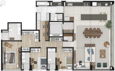Apartamento, 4 quartos, 244 m² - Foto 2